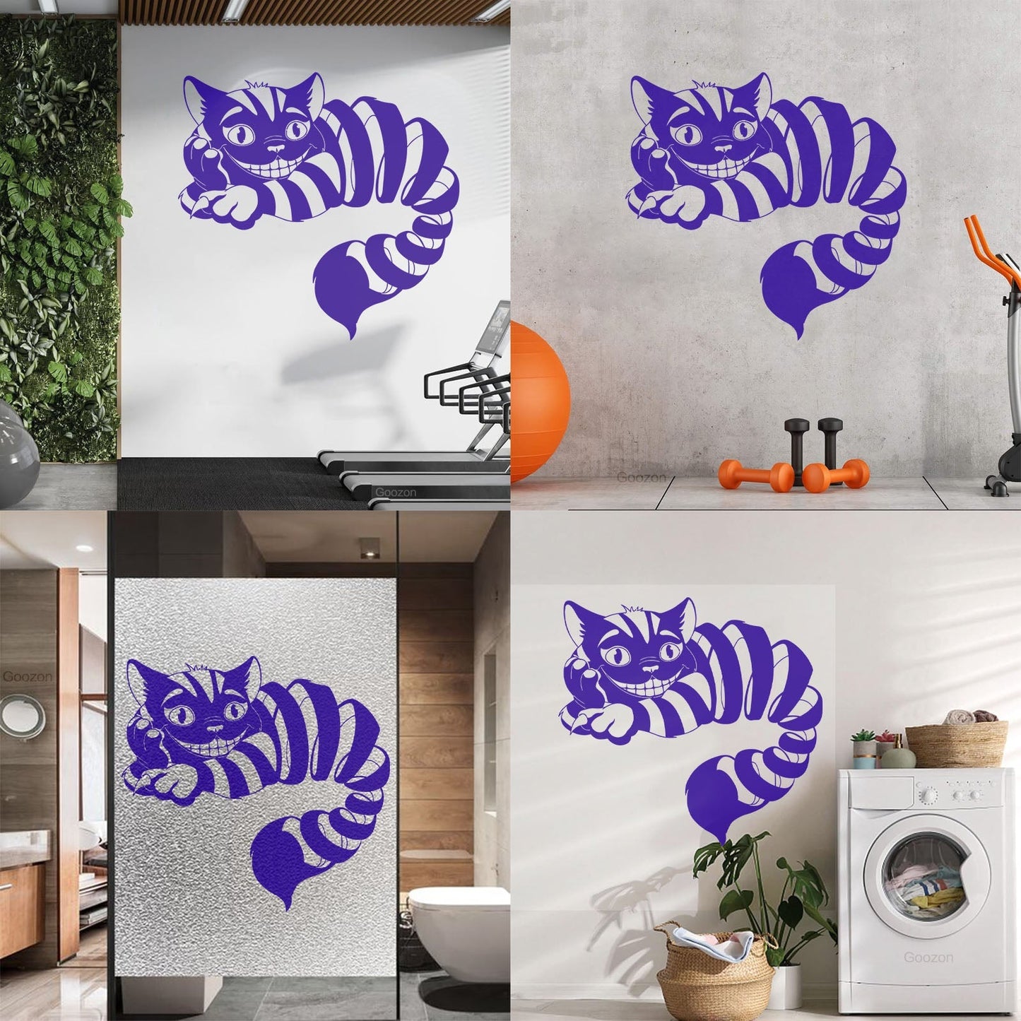 Vinyl Wall Stickers Cheshire Cat Fairy Tale Fantasy Nursery Children'S Playroom Art Decoration