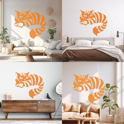Vinyl Wall Stickers Cheshire Cat Fairy Tale Fantasy Nursery Children'S Playroom Art Decoration
