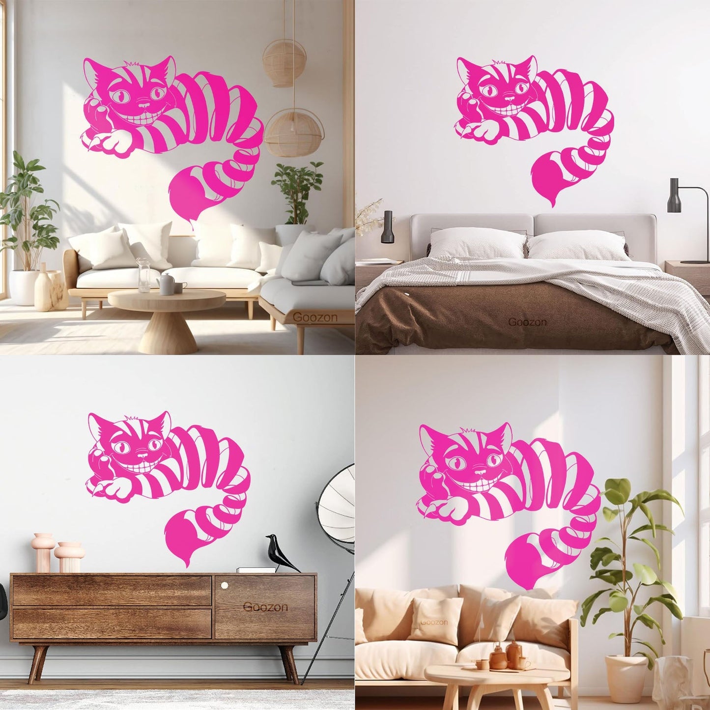 Vinyl Wall Stickers Cheshire Cat Fairy Tale Fantasy Nursery Children'S Playroom Art Decoration