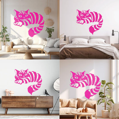 Vinyl Wall Stickers Cheshire Cat Fairy Tale Fantasy Nursery Children'S Playroom Art Decoration