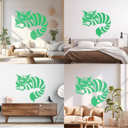 Vinyl Wall Stickers Cheshire Cat Fairy Tale Fantasy Nursery Children'S Playroom Art Decoration