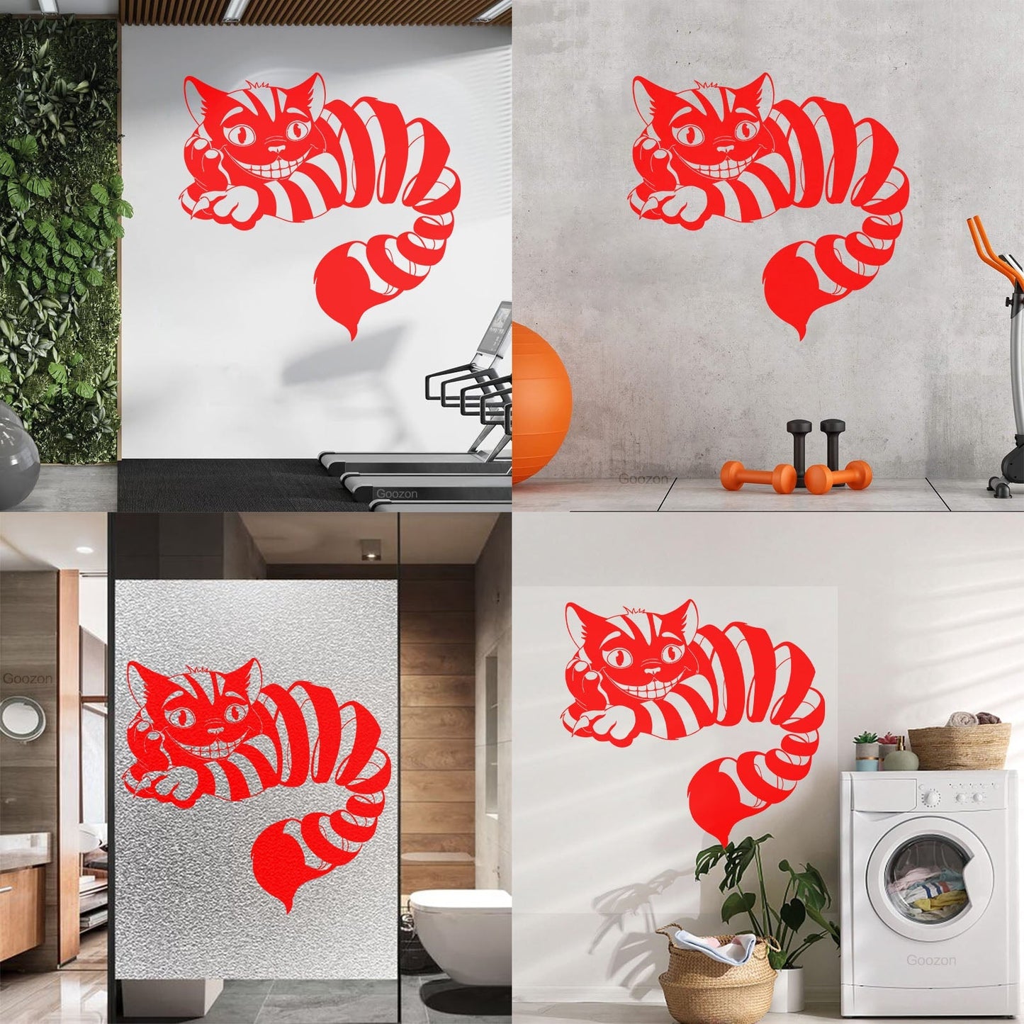 Vinyl Wall Stickers Cheshire Cat Fairy Tale Fantasy Nursery Children'S Playroom Art Decoration