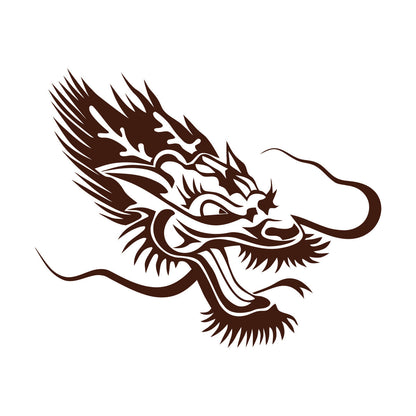 Chinese Asian Dragon Head Fantasy Animal Vinyl Wall Decals Car Body Decoration