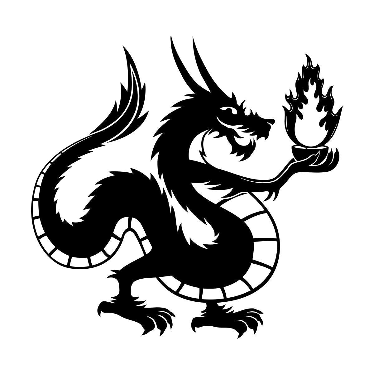 Chinese Dragon Fire Fantasy Myth Kids Wall Vinyl Sticker Decor Tattoo Culture