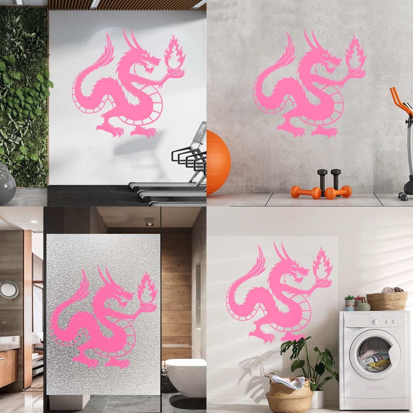 Chinese Dragon Fire Fantasy Myth Kids Wall Vinyl Sticker Decor Tattoo Culture