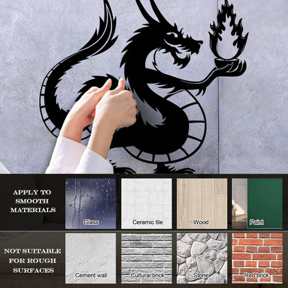 Chinese Dragon Fire Fantasy Myth Kids Wall Vinyl Sticker Decor Tattoo Culture