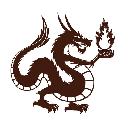Chinese Dragon Fire Fantasy Myth Kids Wall Vinyl Sticker Decor Tattoo Culture