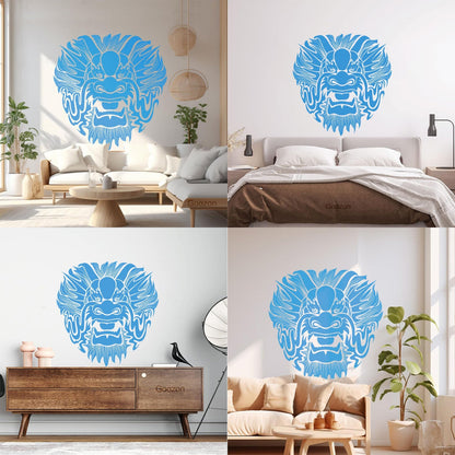 Wall Stickers Dragon Mask Myth Kids Asian Fantasy Self Adhesive