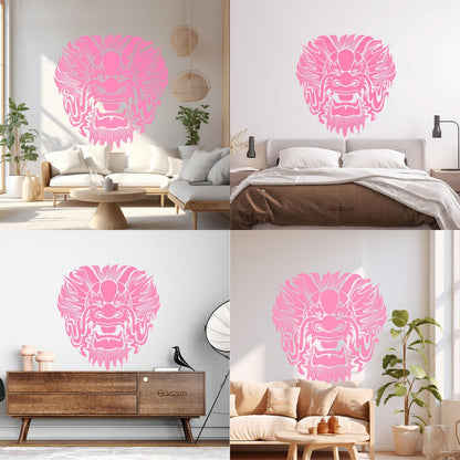 Wall Stickers Dragon Mask Myth Kids Asian Fantasy Self Adhesive