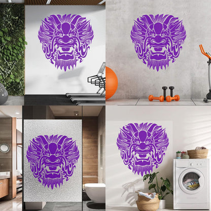Wall Stickers Dragon Mask Myth Kids Asian Fantasy Self Adhesive