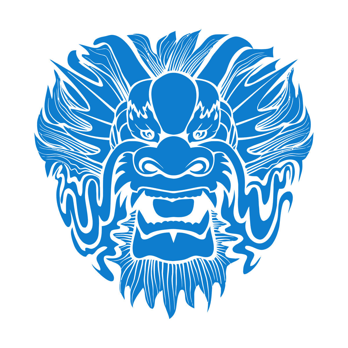 Wall Stickers Dragon Mask Myth Kids Asian Fantasy Self Adhesive