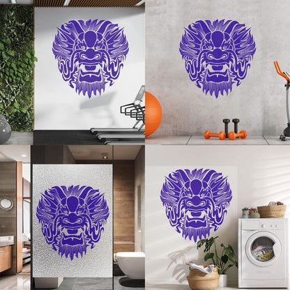 Wall Stickers Dragon Mask Myth Kids Asian Fantasy Self Adhesive
