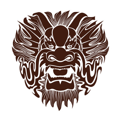 Wall Stickers Dragon Mask Myth Kids Asian Fantasy Self Adhesive