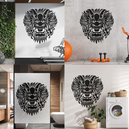 Wall Stickers Dragon Mask Myth Kids Asian Fantasy Self Adhesive