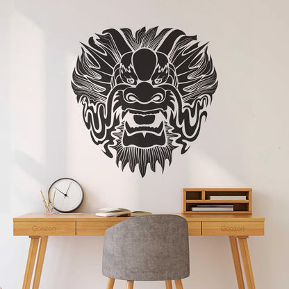 Wall Stickers Dragon Mask Myth Kids Asian Fantasy Self Adhesive