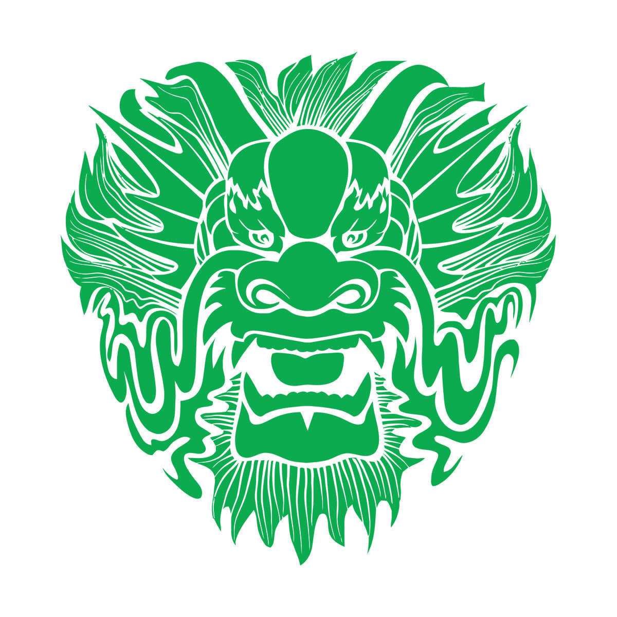 Wall Stickers Dragon Mask Myth Kids Asian Fantasy Self Adhesive