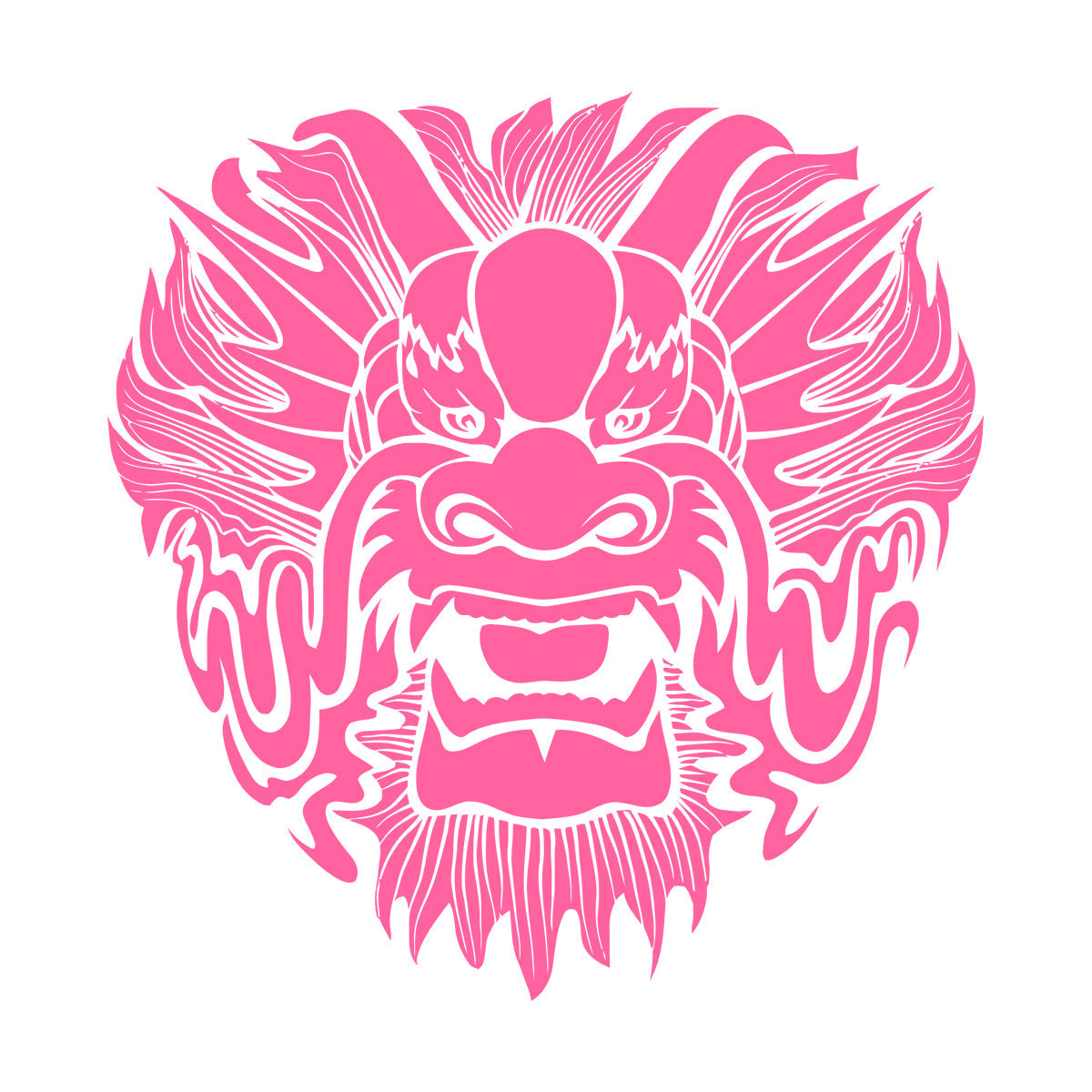 Wall Stickers Dragon Mask Myth Kids Asian Fantasy Self Adhesive