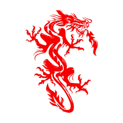 Fine Carving Decals Chinese Dragon Myth Fantasy Kids Do Not Damage The Wall Surface
