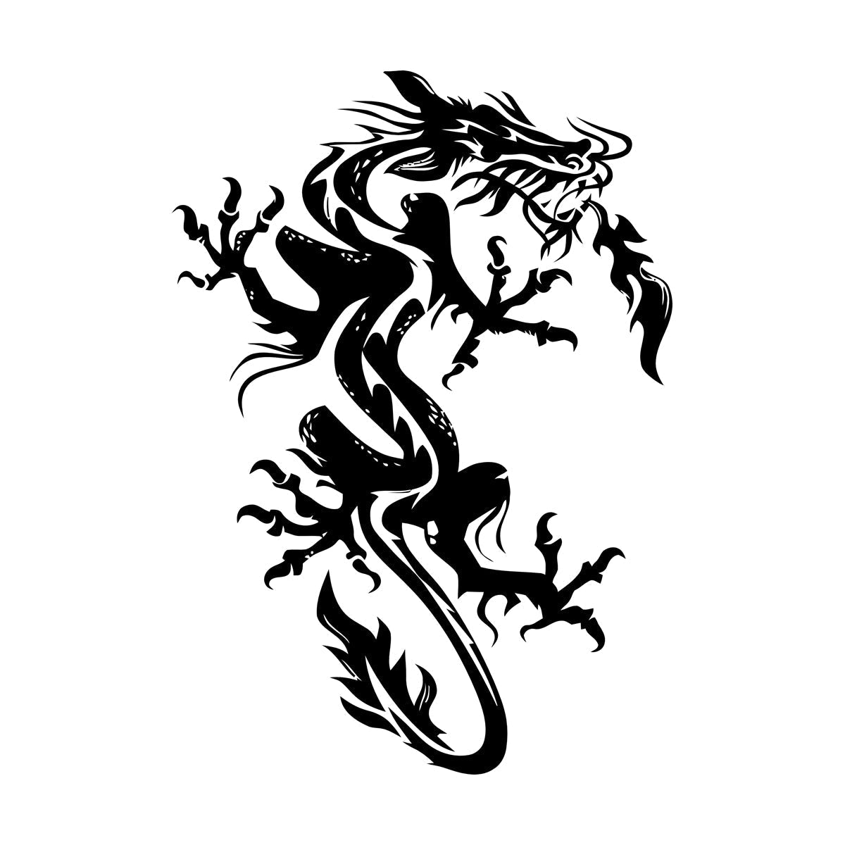 Fine Carving Decals Chinese Dragon Myth Fantasy Kids Do Not Damage The Wall Surface