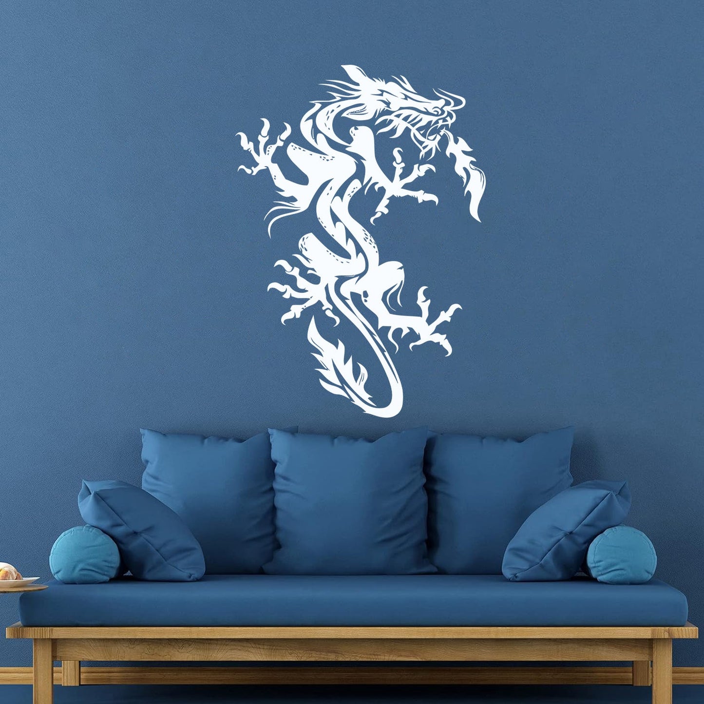 Fine Carving Decals Chinese Dragon Myth Fantasy Kids Do Not Damage The Wall Surface