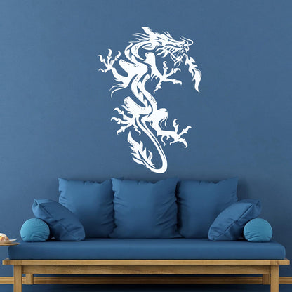 Fine Carving Decals Chinese Dragon Myth Fantasy Kids Do Not Damage The Wall Surface