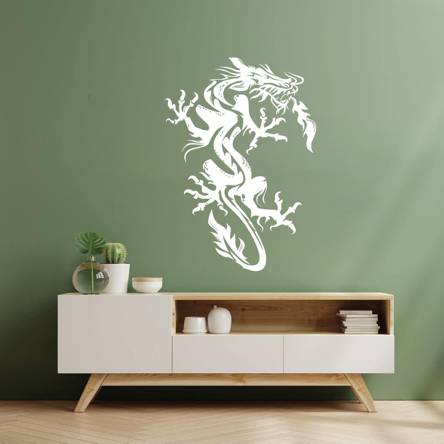 Fine Carving Decals Chinese Dragon Myth Fantasy Kids Do Not Damage The Wall Surface