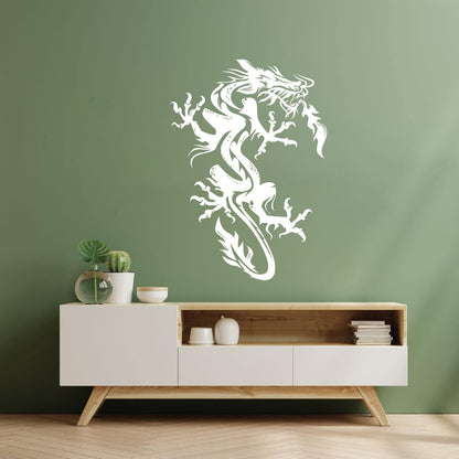 Fine Carving Decals Chinese Dragon Myth Fantasy Kids Do Not Damage The Wall Surface