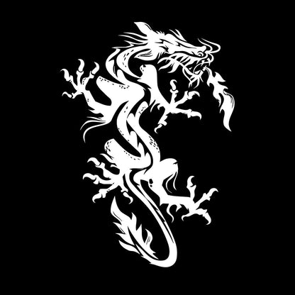 Fine Carving Decals Chinese Dragon Myth Fantasy Kids Do Not Damage The Wall Surface