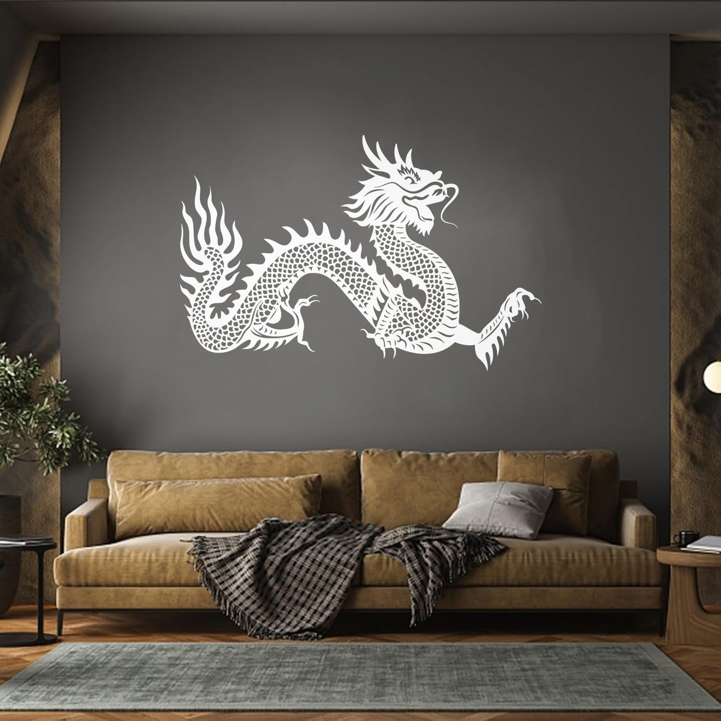 Vinyl Art Sticker Chinese Dragon Symbol Asian Style Fantasy Legend Multi Color Selection