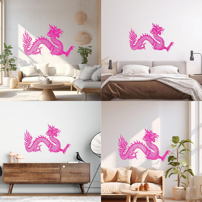 Vinyl Art Sticker Chinese Dragon Symbol Asian Style Fantasy Legend Multi Color Selection