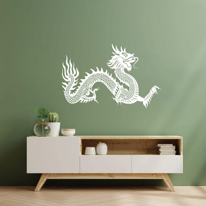 Vinyl Art Sticker Chinese Dragon Symbol Asian Style Fantasy Legend Multi Color Selection