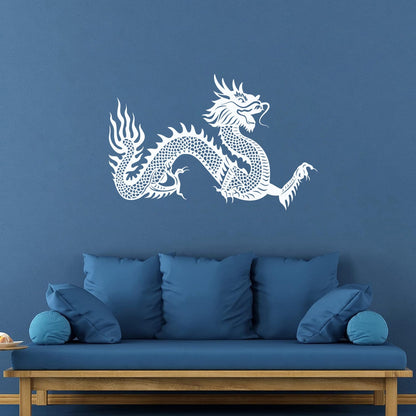 Vinyl Art Sticker Chinese Dragon Symbol Asian Style Fantasy Legend Multi Color Selection