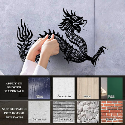 Vinyl Art Sticker Chinese Dragon Symbol Asian Style Fantasy Legend Multi Color Selection