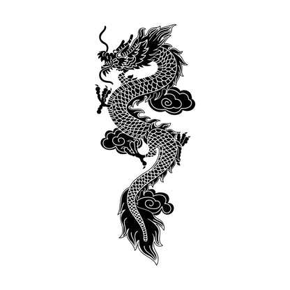 Engraving Stickers Chinese Flying Dragon Fantasy Asian Style Equipped With Transfer Film Kit