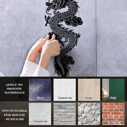 Engraving Stickers Chinese Flying Dragon Fantasy Asian Style Equipped With Transfer Film Kit