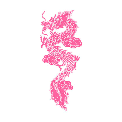 Engraving Stickers Chinese Flying Dragon Fantasy Asian Style Equipped With Transfer Film Kit