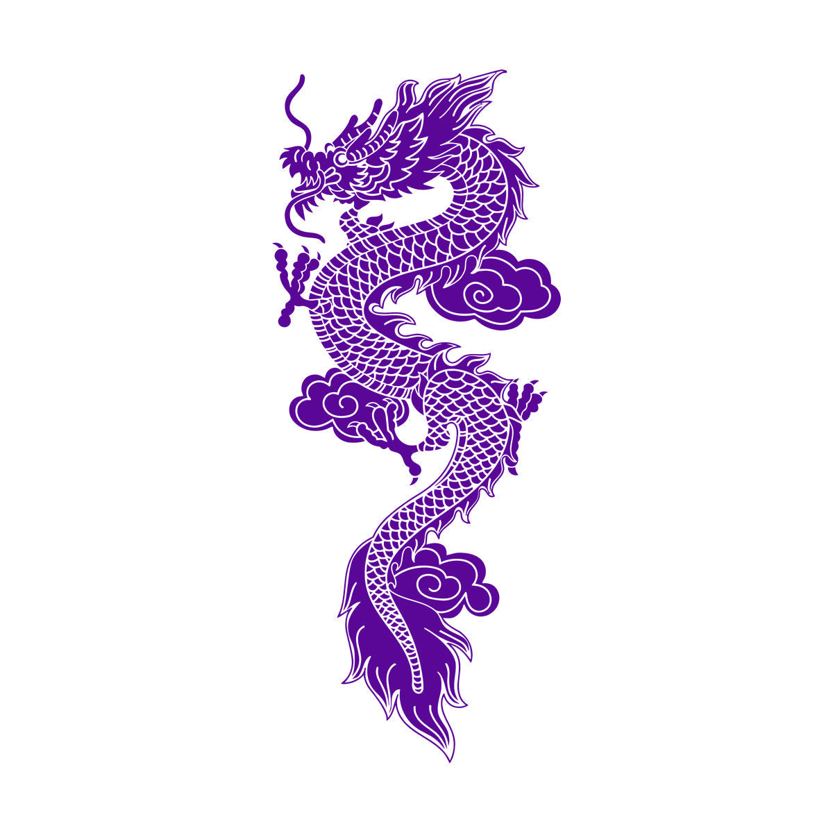 Engraving Stickers Chinese Flying Dragon Fantasy Asian Style Equipped With Transfer Film Kit