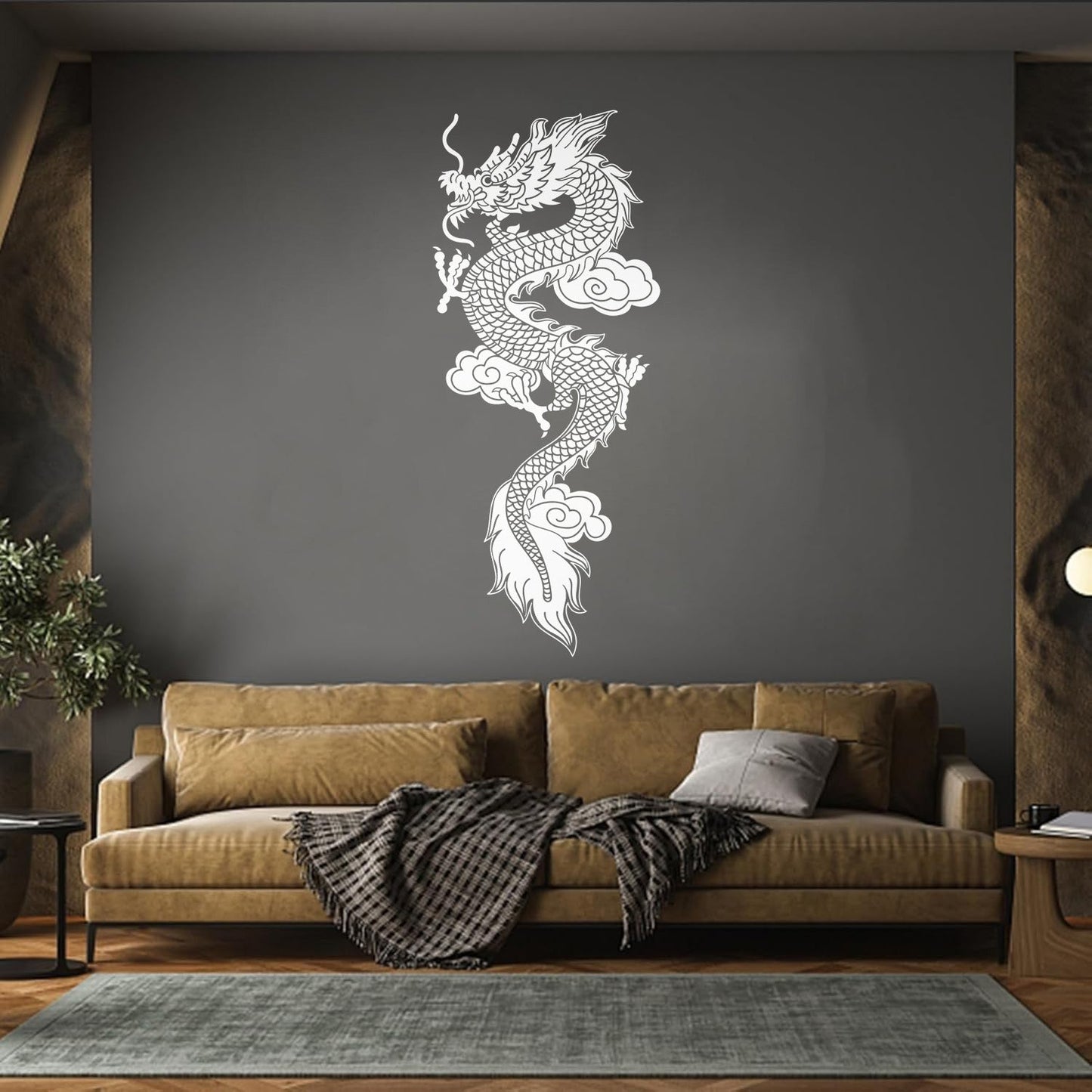 Engraving Stickers Chinese Flying Dragon Fantasy Asian Style Equipped With Transfer Film Kit