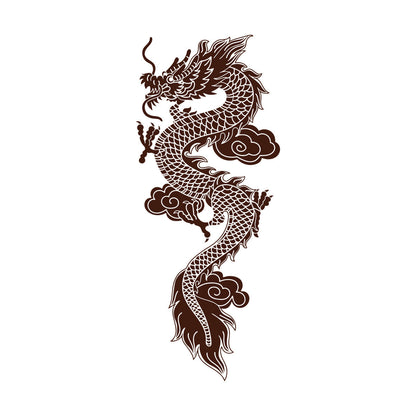 Engraving Stickers Chinese Flying Dragon Fantasy Asian Style Equipped With Transfer Film Kit