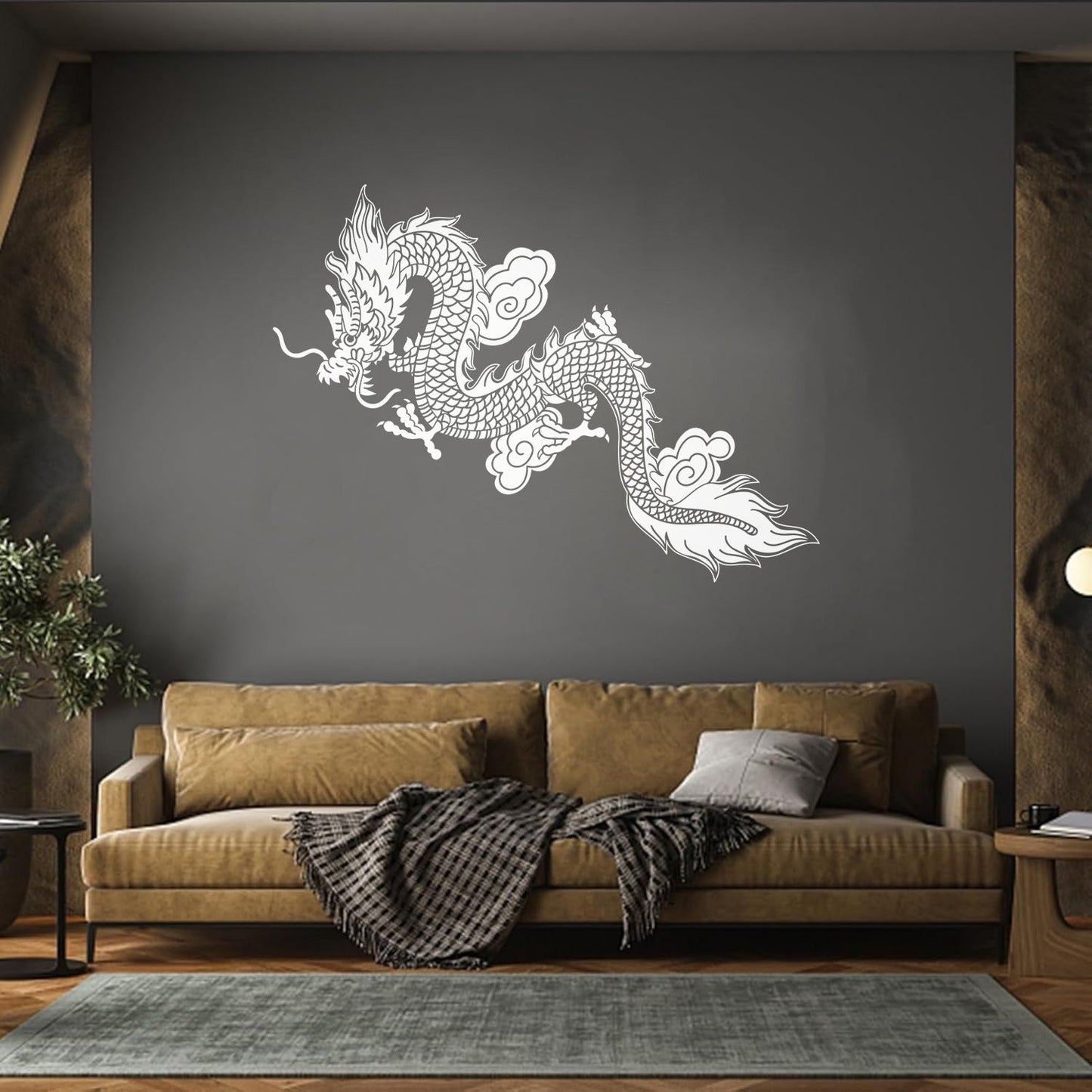 Lettering Decals Sale Chinese Flying Dragon Fantasy Asian Style Easy Installation