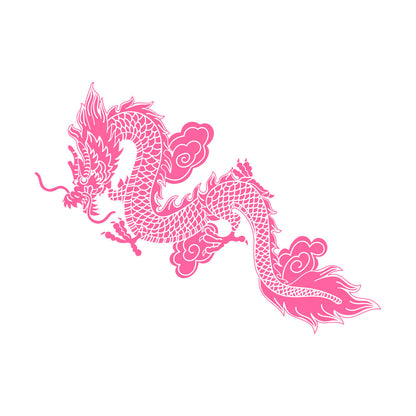 Lettering Decals Sale Chinese Flying Dragon Fantasy Asian Style Easy Installation