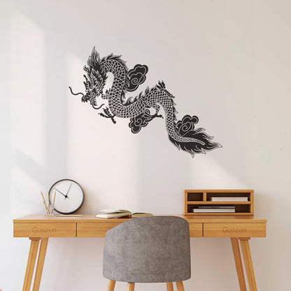 Lettering Decals Sale Chinese Flying Dragon Fantasy Asian Style Easy Installation