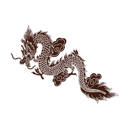 Lettering Decals Sale Chinese Flying Dragon Fantasy Asian Style Easy Installation
