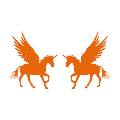 Lettering Stickers Couple Unicorns Pegasus Fantasy Animals Multiple Size Options