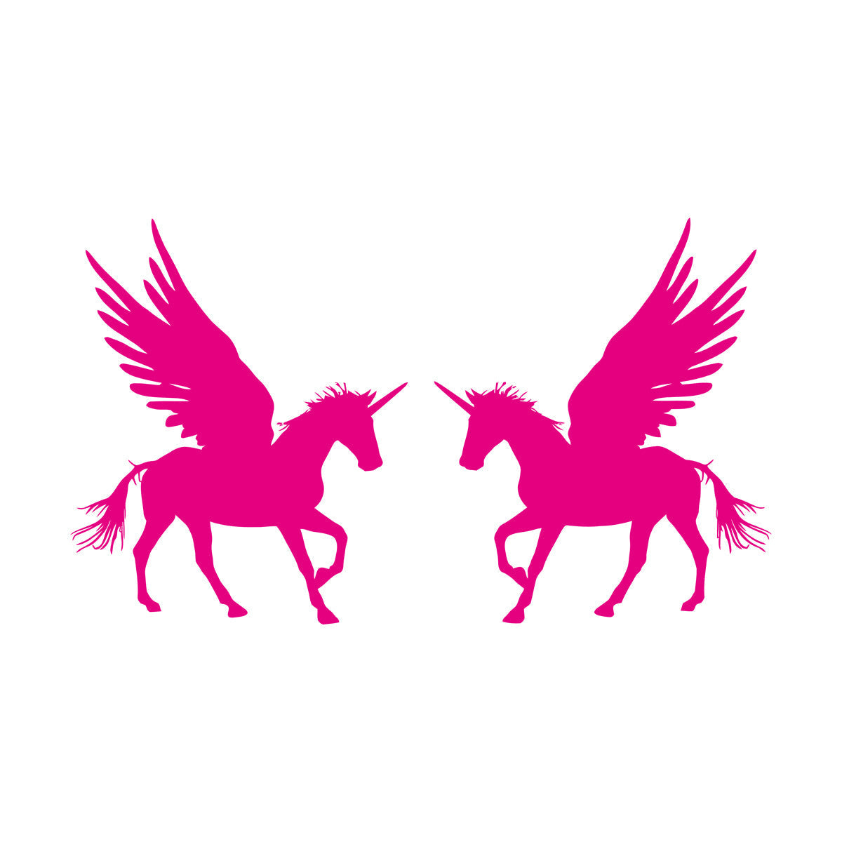 Lettering Stickers Couple Unicorns Pegasus Fantasy Animals Multiple Size Options