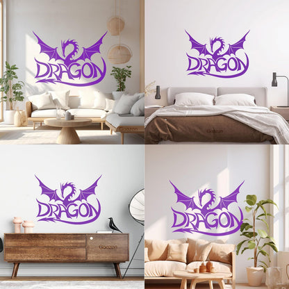 Vinyl Wall Decals Dragon Children'S Myth Fantasy Kids Can Modify And Add Information