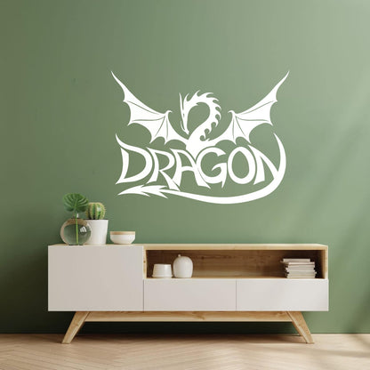 Vinyl Wall Decals Dragon Children'S Myth Fantasy Kids Can Modify And Add Information
