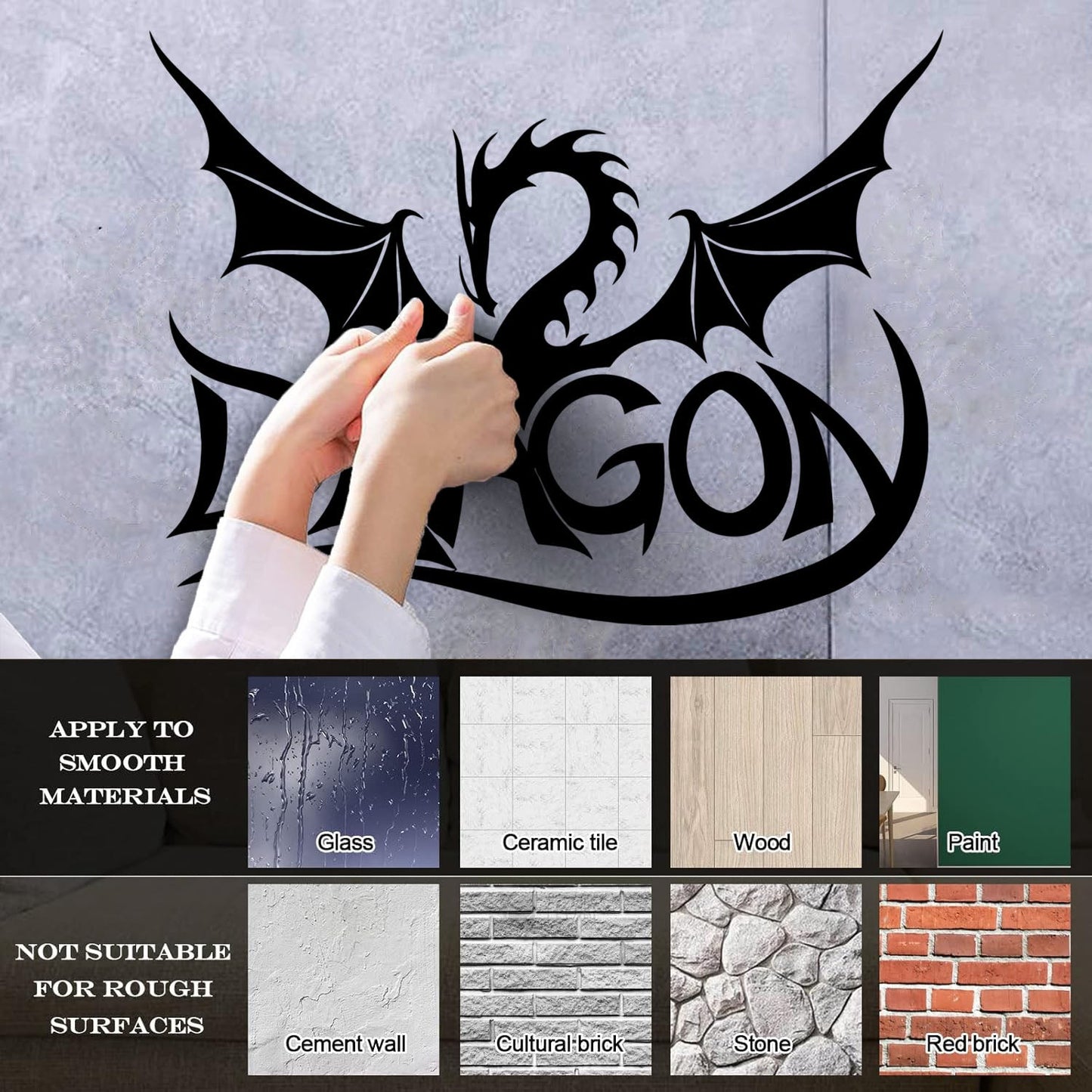 Vinyl Wall Decals Dragon Children'S Myth Fantasy Kids Can Modify And Add Information