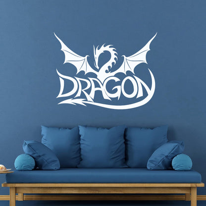 Vinyl Wall Decals Dragon Children'S Myth Fantasy Kids Can Modify And Add Information