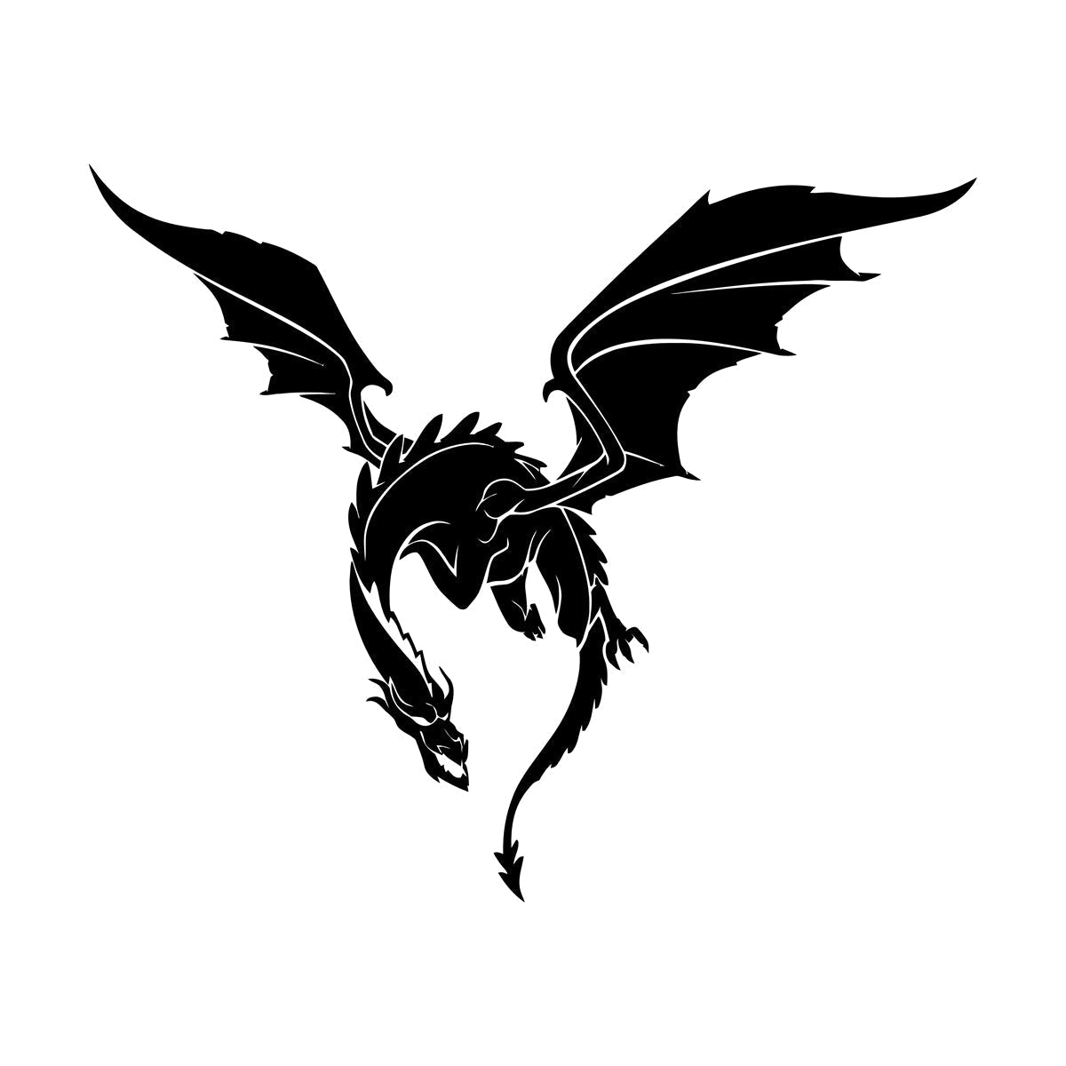 Wall Stickers Paster Paper Dragon Fantasy Beast Monster Fairy Tale Car Body Decoration